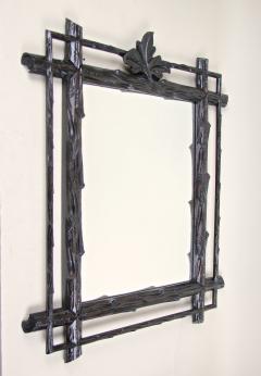 19th Century Rustic Black Forest Mirror Hand Carved Austria circa 1880 - 4121880