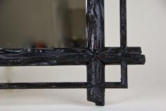 19th Century Rustic Black Forest Mirror Hand Carved Austria circa 1880 - 4121886