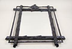 19th Century Rustic Black Forest Mirror Hand Carved Austria circa 1880 - 4121896
