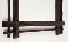 19th Century Rustic Black Forest Mirror Hand Carved Austria circa 1880 - 4266236