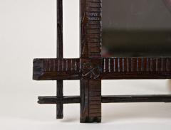 19th Century Rustic Black Forest Mirror Hand Carved Austria circa 1880 - 4266237