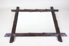 19th Century Rustic Black Forest Mirror Hand Carved Austria circa 1890 - 4048123