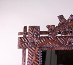 19th Century Rustic Black Forest Mirror Hand Carved Germany circa 1880 - 4140295