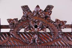 19th Century Rustic Black Forest Mirror Hand Carved Germany circa 1880 - 4140296