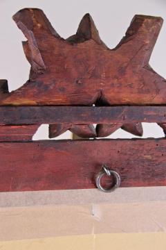 19th Century Rustic Black Forest Mirror Hand Carved Germany circa 1880 - 4140303