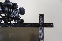 19th Century Rustic Black Forest Mirror With Oak Leaves Acorns AT ca 1870 - 4402144