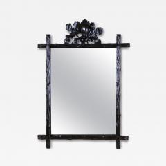 19th Century Rustic Black Forest Mirror With Oak Leaves Acorns AT ca 1870 - 4402256