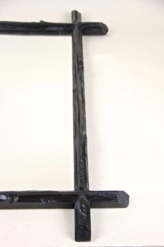 19th Century Rustic Black Forest Wall Mirror Basswood Austria circa 1880 - 4644301