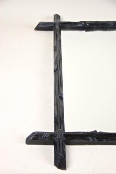 19th Century Rustic Black Forest Wall Mirror Basswood Austria circa 1880 - 4644302