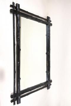 19th Century Rustic Black Forest Wall Mirror Double Framed AT circa 1880 - 4217871
