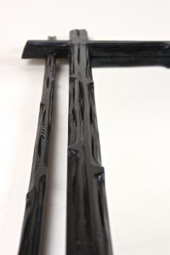19th Century Rustic Black Forest Wall Mirror Double Framed AT circa 1880 - 4217879