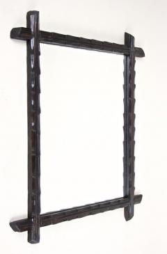 19th Century Rustic Black Forest Wall Mirror Hand Carved Austria circa 1880 - 4176627