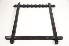19th Century Rustic Black Forest Wall Mirror Hand Carved Austria circa 1880 - 4176636