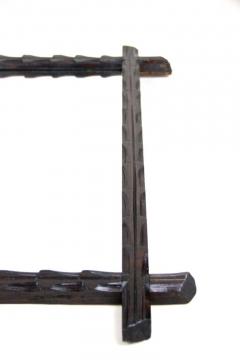 19th Century Rustic Black Forest Wall Mirror Hand Carved Austria circa 1880 - 4176638