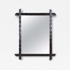 19th Century Rustic Black Forest Wall Mirror Hand Carved Austria circa 1880 - 4177422