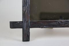 19th Century Rustic Black Forest Wall Mirror Hand Carved Austria circa 1880 - 4440968