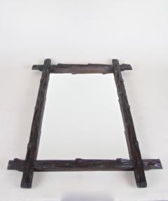 19th Century Rustic Black Forest Wall Mirror Hand Carved Austria circa 1880 - 4440970