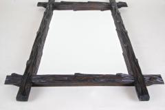 19th Century Rustic Black Forest Wall Mirror Hand Carved Austria circa 1880 - 4440971