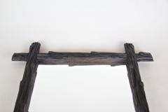 19th Century Rustic Black Forest Wall Mirror Hand Carved Austria circa 1880 - 4440973