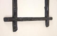 19th Century Rustic Black Forest Wall Mirror Hand Carved Austria circa 1880 - 4573427