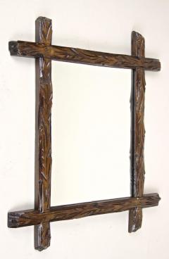 19th Century Rustic Black Forest Wall Mirror Tree Trunk Design AT ca 1880 - 4417812