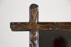 19th Century Rustic Black Forest Wall Mirror Tree Trunk Design AT ca 1880 - 4417814