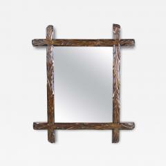 19th Century Rustic Black Forest Wall Mirror Tree Trunk Design AT ca 1880 - 4419432