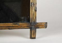 19th Century Rustic Black Forest Wall Mirror with Black Accents AT circa 1890 - 4147796