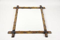 19th Century Rustic Black Forest Wall Mirror with Black Accents AT circa 1890 - 4147799