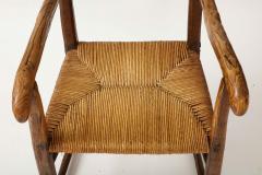 19th Century Rustic French Chair with Straw Seat - 3152934