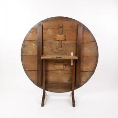 19th Century Rustic Round Fruitwood Vendange Table Circa 1800  - 2904293
