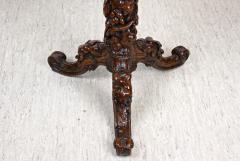 19th Century Rustic Side Table With Leaves Grapes Handcarved AT ca 1880 - 4240775