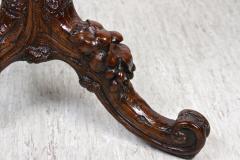 19th Century Rustic Side Table With Leaves Grapes Handcarved AT ca 1880 - 4240779