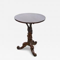 19th Century Rustic Side Table With Leaves Grapes Handcarved AT ca 1880 - 4242079