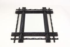 19th Century Rustic Tramp Art Mirror Double Frame Handcarved AT ca 1890 - 4434074