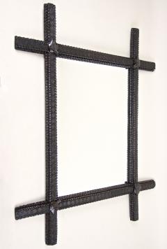 19th Century Rustic Tramp Art Mirror Hand Carved Austria circa 1840 - 4224503