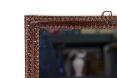 19th Century Rustic Tramp Art Mirror Handcarved Austria circa 1870 - 3539980