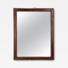 19th Century Rustic Tramp Art Mirror Handcarved Austria circa 1870 - 3540911