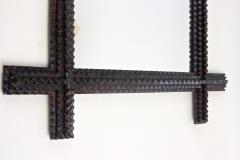 19th Century Rustic Tramp Art Wall Mirror Austria ca 1880 - 4806415