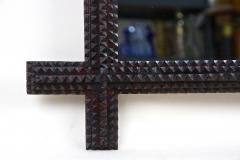 19th Century Rustic Tramp Art Wall Mirror Austria ca 1880 - 4806416