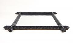 19th Century Rustic Tramp Art Wall Mirror Handcarved Austria ca 1890 - 4604216