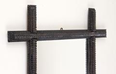 19th Century Rustic Tramp Art Wall Mirror Handcarved Austria circa 1870 - 4376845