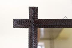 19th Century Rustic Tramp Art Wall Mirror Handcarved Austria circa 1880 - 4568048