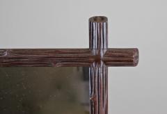 19th Century Rustic Wooden Black Forest Wall Mirror Austria circa 1890 - 4481693