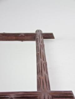 19th Century Rustic Wooden Black Forest Wall Mirror Austria circa 1890 - 4481700