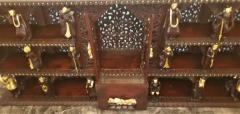 19th Century SE Asian Highly Carved Wooden and Gilded Floor Wall Cabinet - 4128257