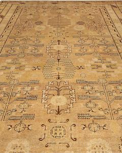 19th Century Samarkand Khotan Beige and Brown Handmade Wool Rug - 2460793