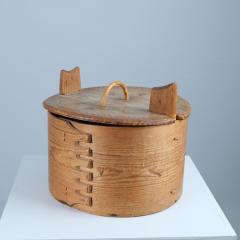 19th Century Scandinavian Folk Art Bentwood Tine Box Svepask Pine Rattan - 4334614