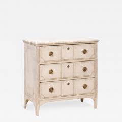 19th Century Scandinavian Three Drawer Chest with Carved Motifs - 3571537