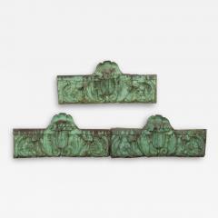 19th Century Set of 3 Oxidized Copper Panels - 2971978
